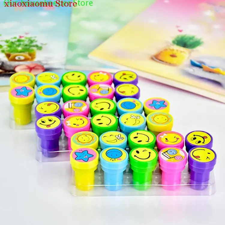 

Cute Encouraging Students Reward Children Self Inking Cute Cartoon Reviews Children's Seal Small Seals Rubber Circular Stamps