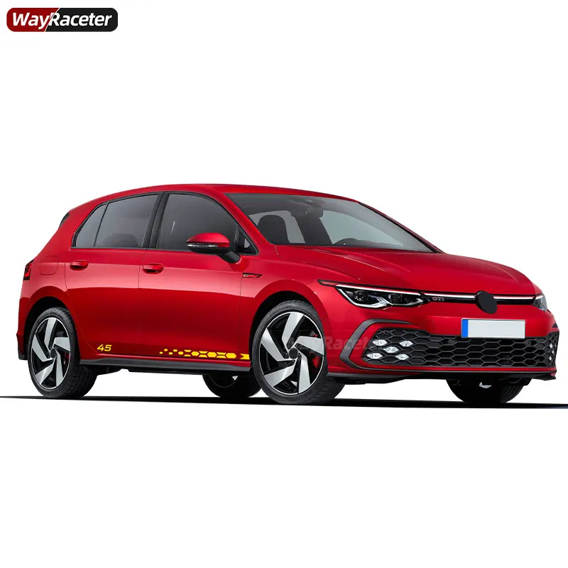 2 шт. GTI Clubsport 45 стильная дверь боковые полосы юбка наклейка для VW Volkswagen Golf 8 MK8 2020 2021