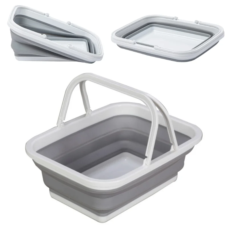 

1 Pc Collapsible Camping Sink 9L Portable Foldable Wash Basin with Handle for Outdoor Camping Hiking Picnic and Home Daily Use