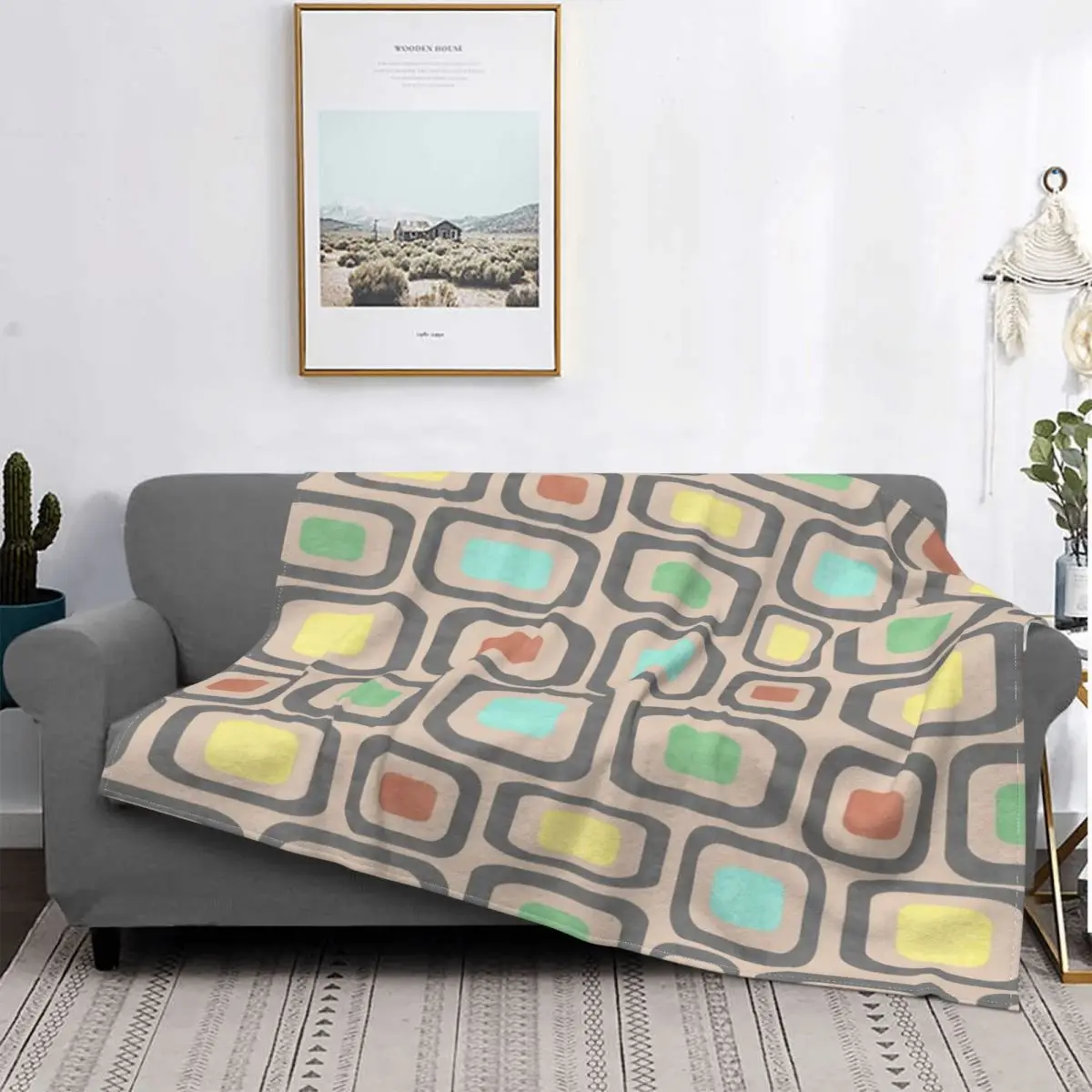 

Manta de cuadros y bordes Vintage, para cama colcha, alfombra a cuadros de muselina, manta con capucha, colcha de 220x240