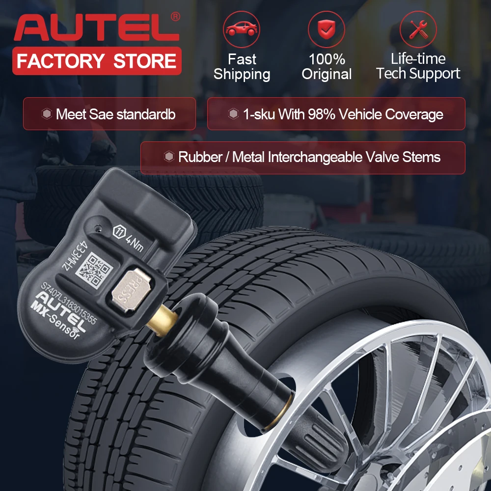 AUTEL MX Sensor 433 315 TPMS Mx-Sensor Scan Инструменты для ремонта шин автомобильный аксессуар