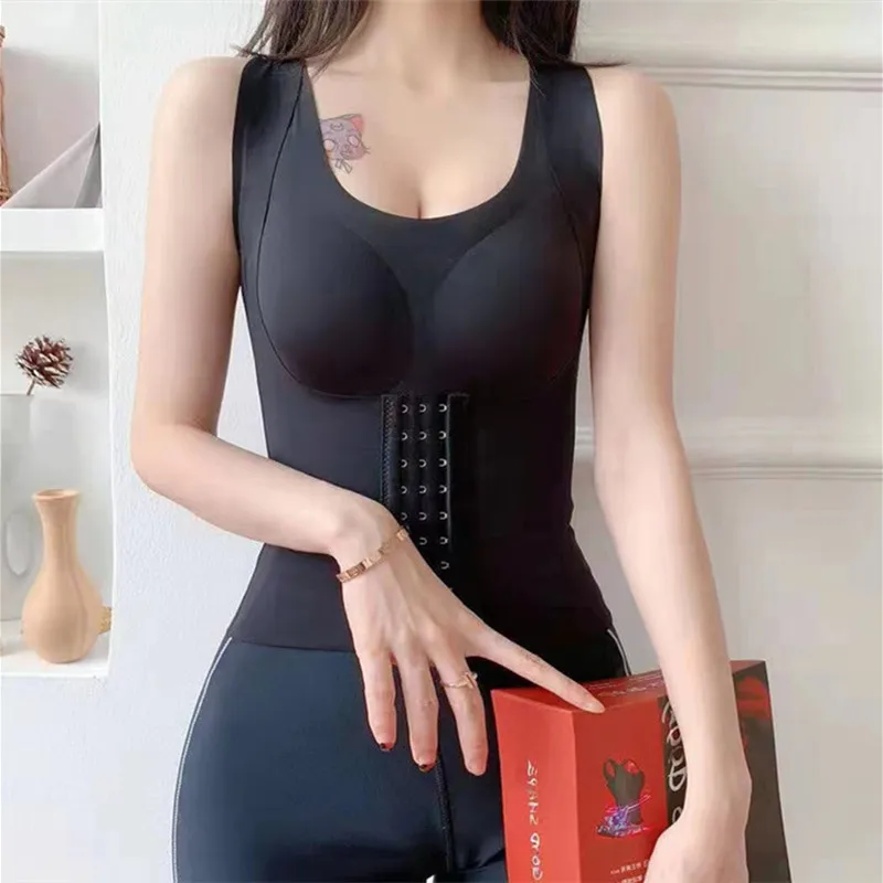 Корректирующее белье для женщин Утягивающая майка живота корсет облегающий