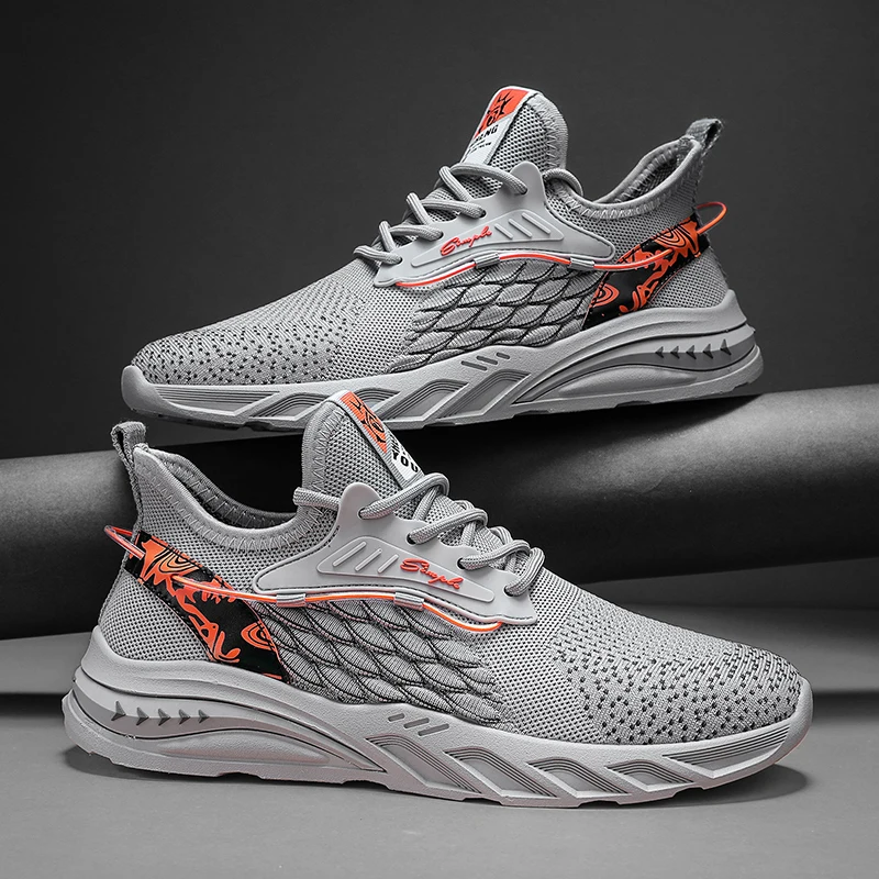 

Мужские кроссовки для бега, легкие дышащие, сетчатые, износостойкие, повседневные, Нескользящие, прогулочная обувь для тенниса
