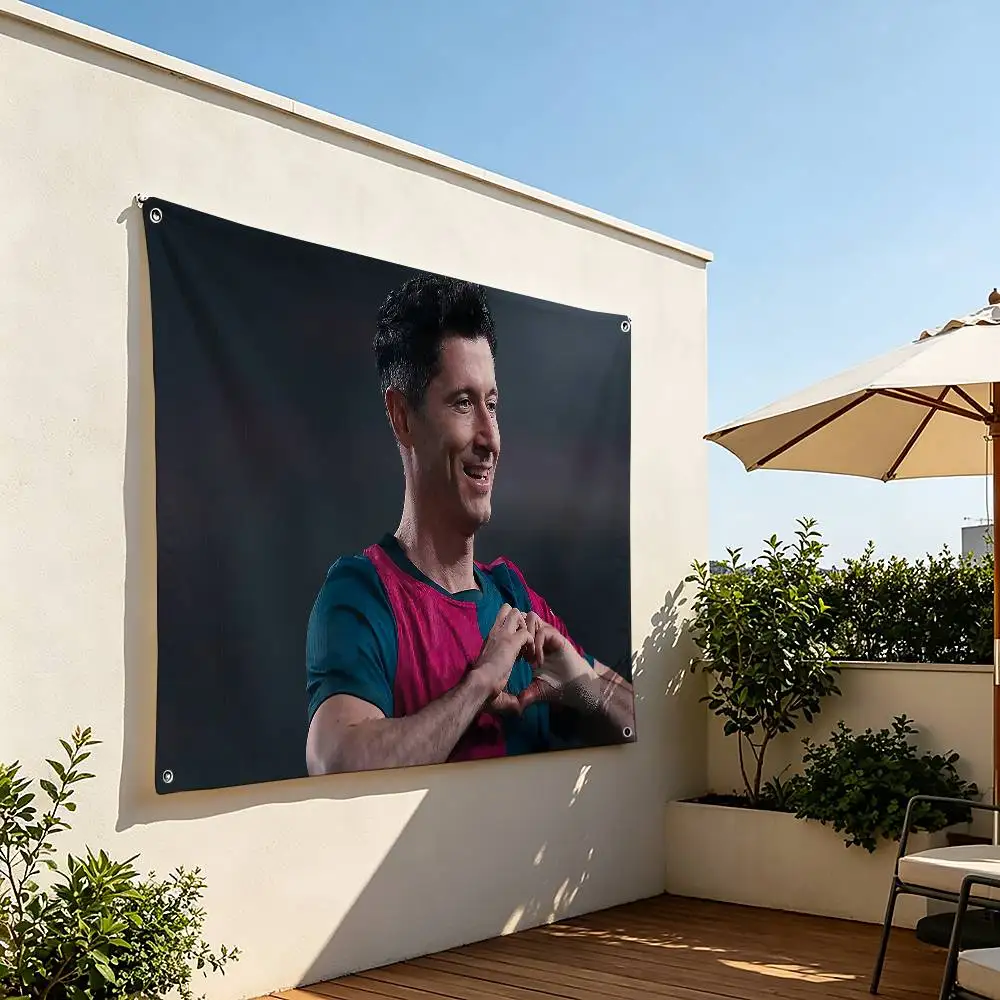 Фото Флаг-баннер R-Robert L-Lewandowski RL для декора стен, спальни, дома и улицы №2