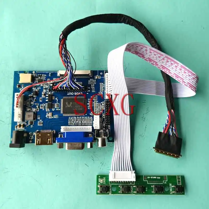 

LCD Monitor Screen Controller Driver Board Fit LP140WH4-TLA1/TLC1/TLN1/TLP1 1366*768 HDMI-Compatible Kit AV VGA LVDS 40-Pin 14"