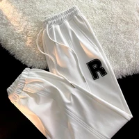 new embroidered letter sports pants women loose high street hip hop straight leg jogging casual sports harlan pants