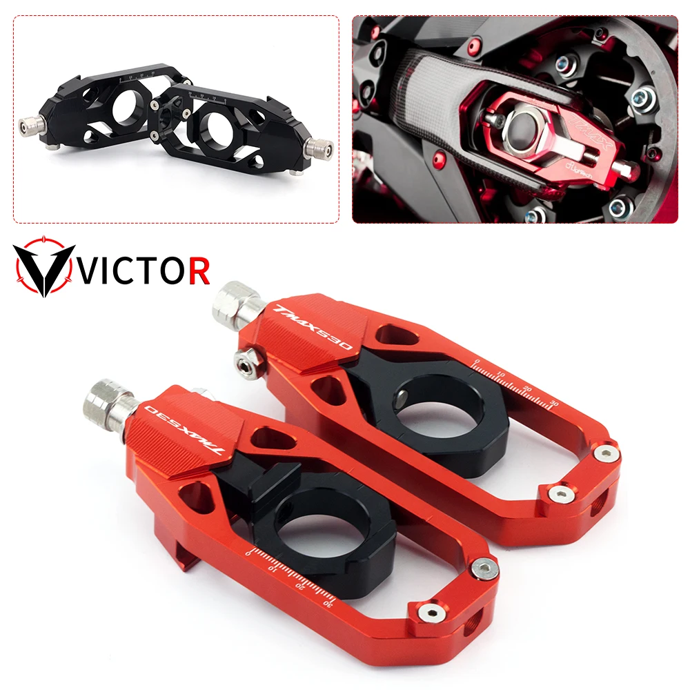 

Motorcycle Axle Blocks Chain Adjuster For Yamaha Tmax 530 T-MAX530 2012 2013 2014 2015 2016 2017 2018 2019 2020 2021 2022