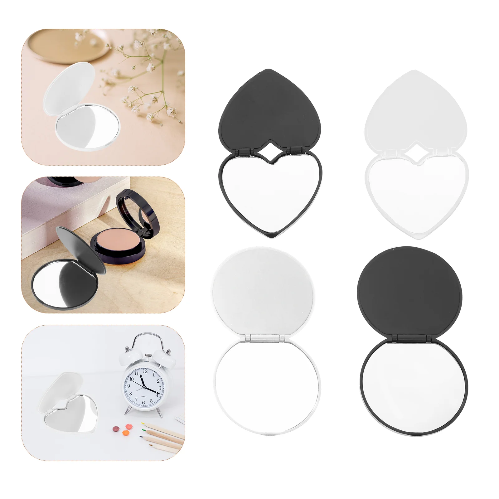 

Mirror Makeup Compact Small Pocket Travelportable Folding Foldabledouble Sided Purse Women Cute Tablestand Handheld Hand Vanity