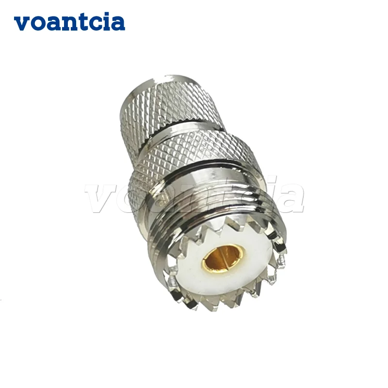 

10pcs Connector Adapter MiniUHF Mini UHF Male Plug to UHF SO239 Female Jack RF Coaxial Converter Straight New Brass