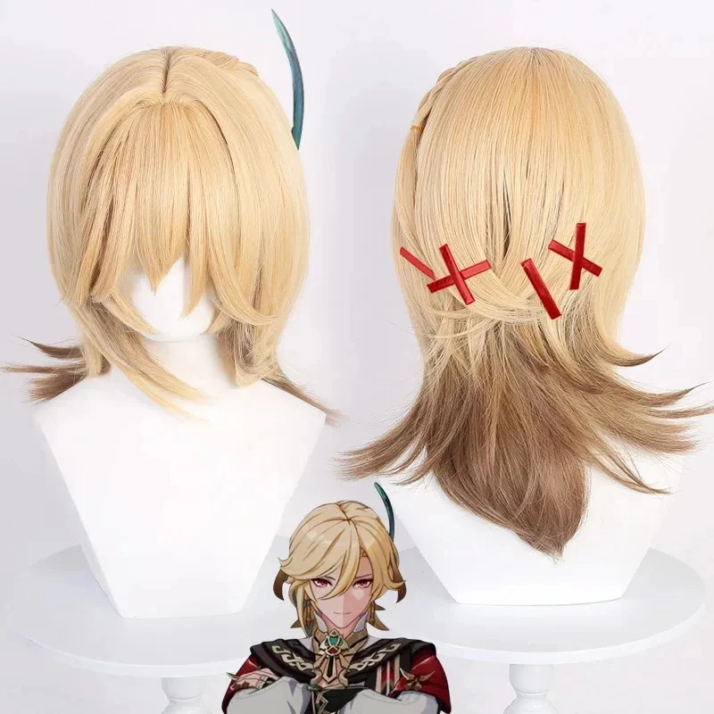 Фото 2025 Genshin Impact Kaveh Wig Pre Braided Linen Cosplay Wigs（No Barrettes） gf;.9 №3