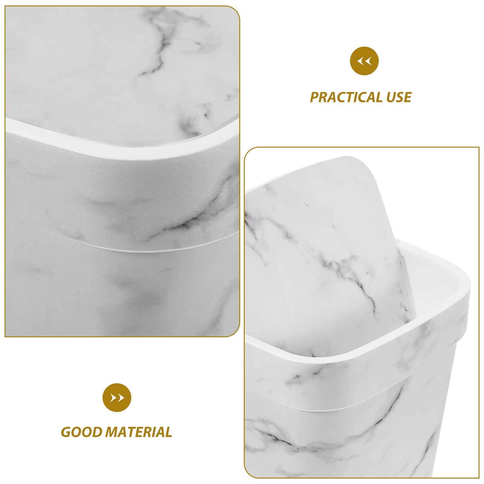 Мраморный мусорный бак мусорное ведро для кухни ванной комнаты мусор офиса с