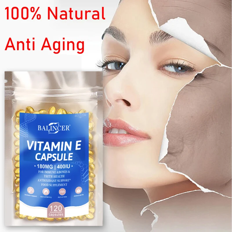 

Натуральный витамин Е от Balincer обладает эффектом отбеливания и предотвращения старения кожи, задержки старения, иммунной системы, антиокисления