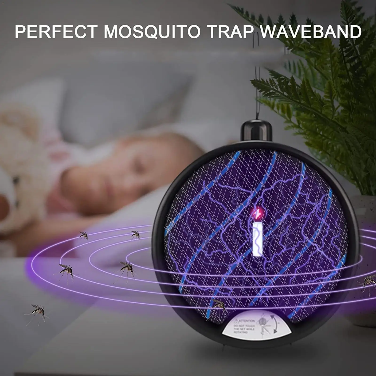 

Electric Mosquito Swatter Mosquito Killer Lamp 2 In 1 Household Folding Rechargeable Swatter Mosquito Repellent