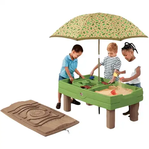 

Naturally Playful Sandbox Kids Water Table Cover and Umbrella