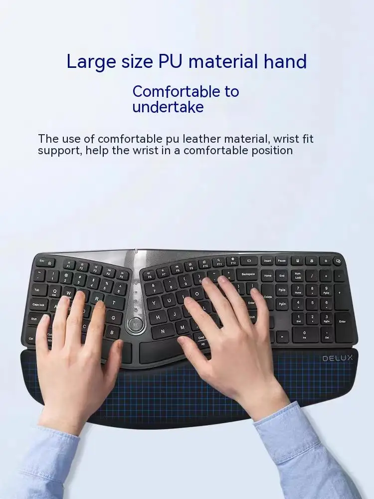 

Ergonomic keyboard, Bluetooth wireless 2.4 dual-mode split silent wired keyboard, home office