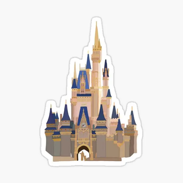 

5 шт., наклейки на бампер и окно в виде замка из розового золота