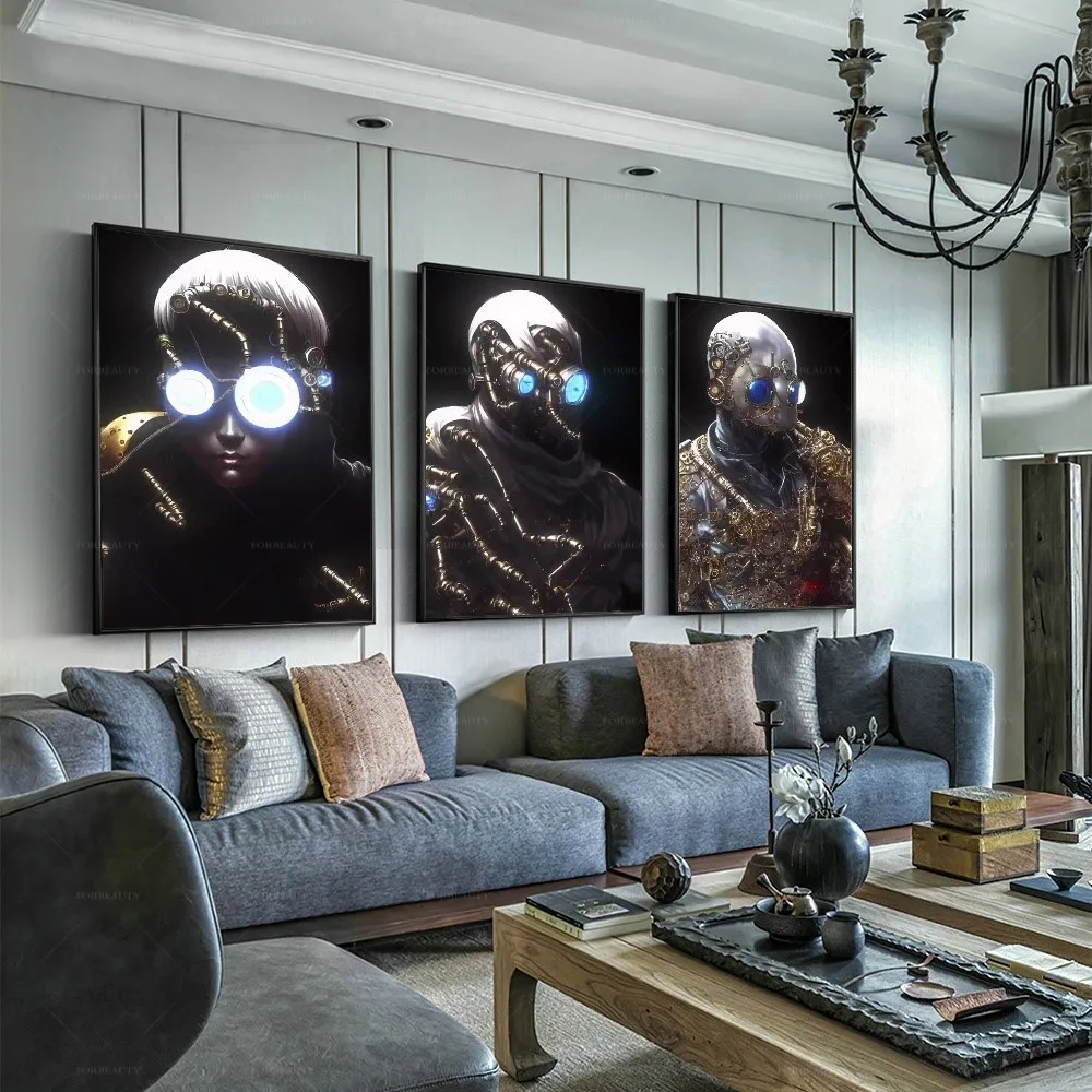 

Forbeauty Dr. Robot Metaverses распылительная Картина на холсте водонепроницаемая и может использоваться вне картины маслом для настенного искусства