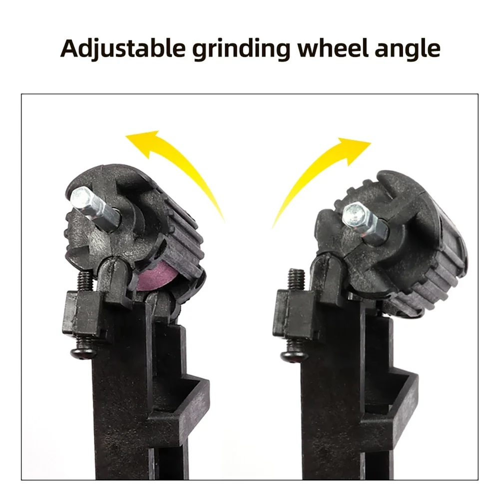 Drill Bit Sharpener 180*40*32mm Black Portable Sharpening Tool Corundum Resisting Grinding Wheel With Grinding Wheel