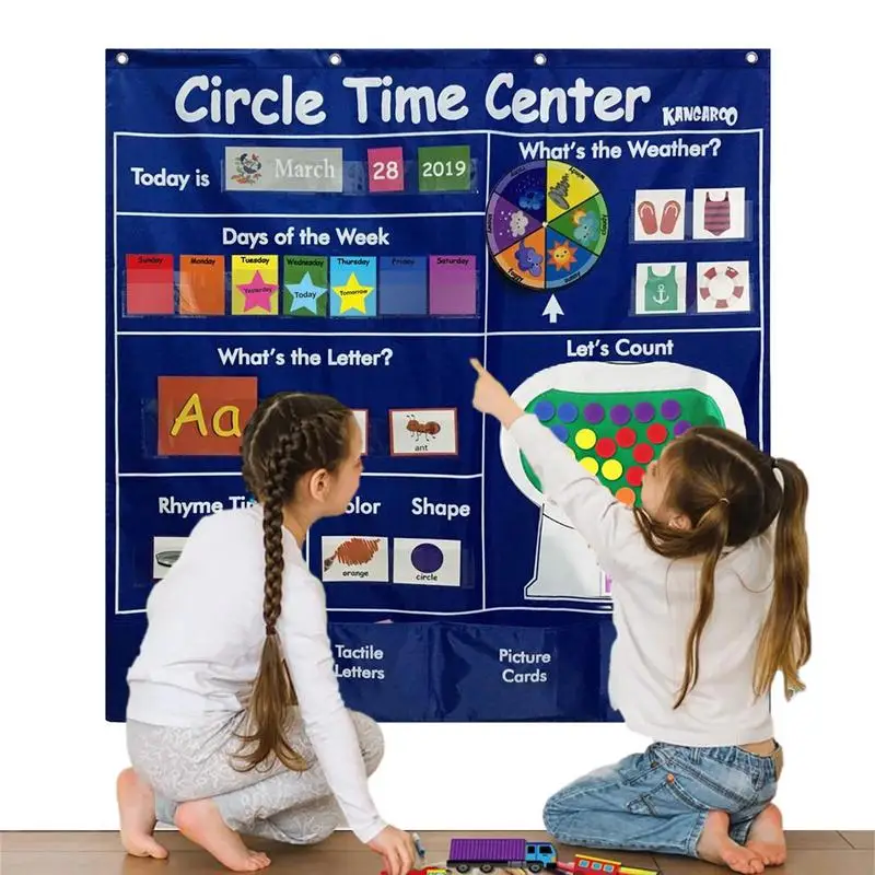 

Circle Time Learning Center Circle Learning Time Center Pocket Chart Calendar Number Pocket Chart Wording Rhyme Pictures Pocket