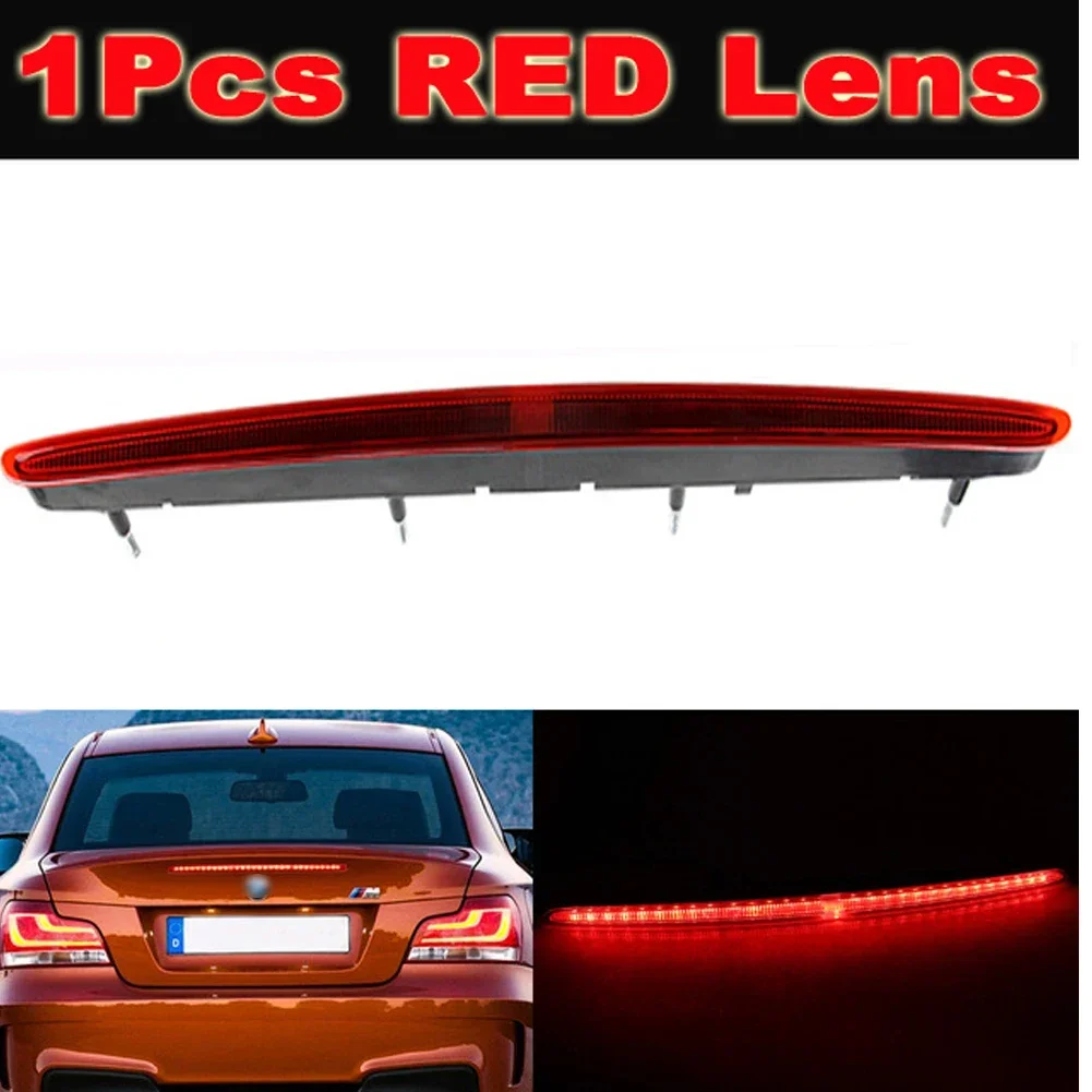 Фото WF-Для BMW 1 серии 128i 135i M E82 E88 2007-2013 дымчато-красные линзы, светодиодный задний багажник, третий стоп-сигнал, автомобильные аксессуары 632571649 №2