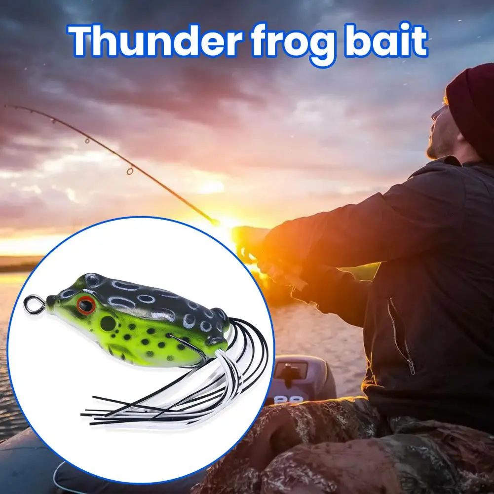 

Bionic Bait Compact Long Casting Sharp Hook Blackfish Road Fake Lure Angling Supplies Soft Lure Thunder Frog Bait