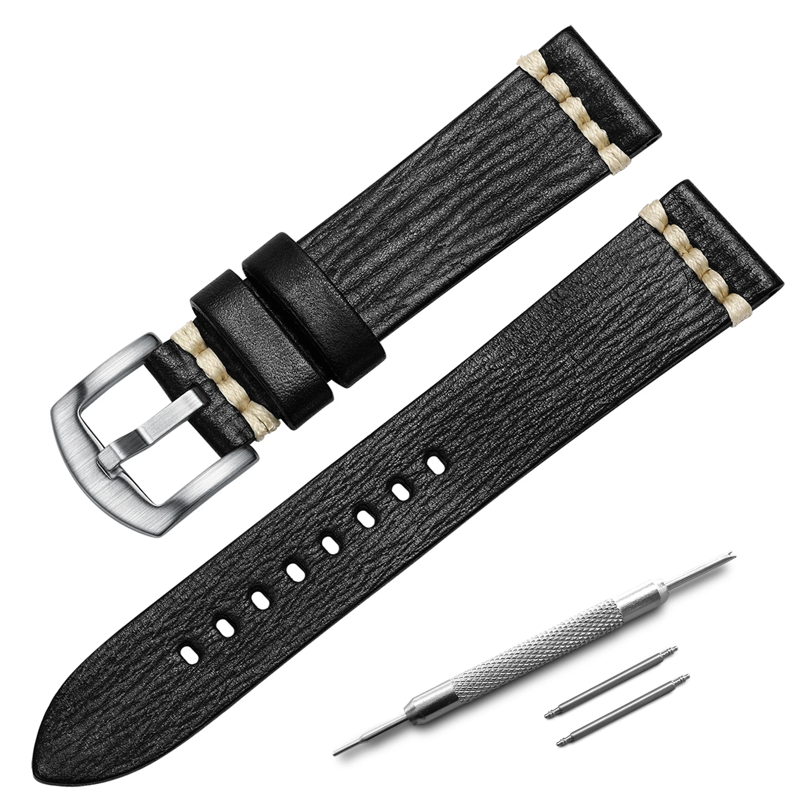 Ремешок быстросъемный для мужских часов сменный Браслет из масляной дубленой