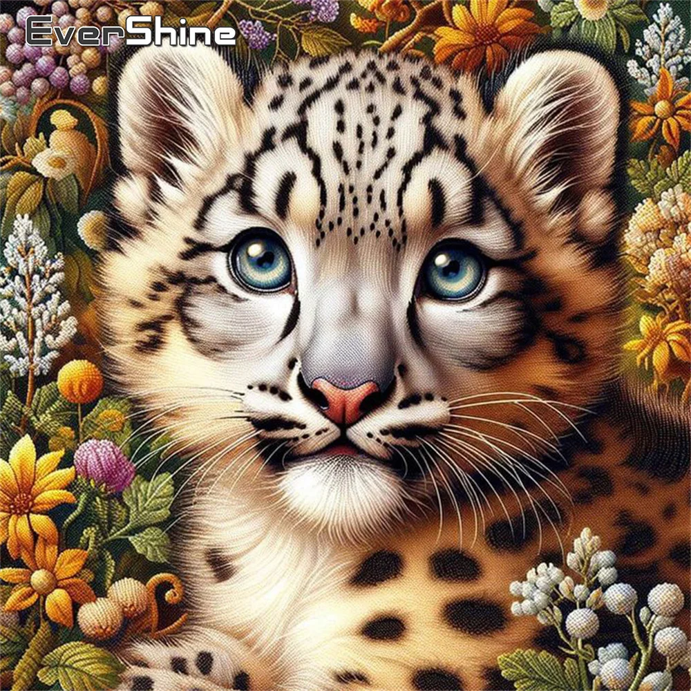 Evershine 5d Комплект Алмазной Живописи Полная Круглая Квадратная Дрель Леопардовая