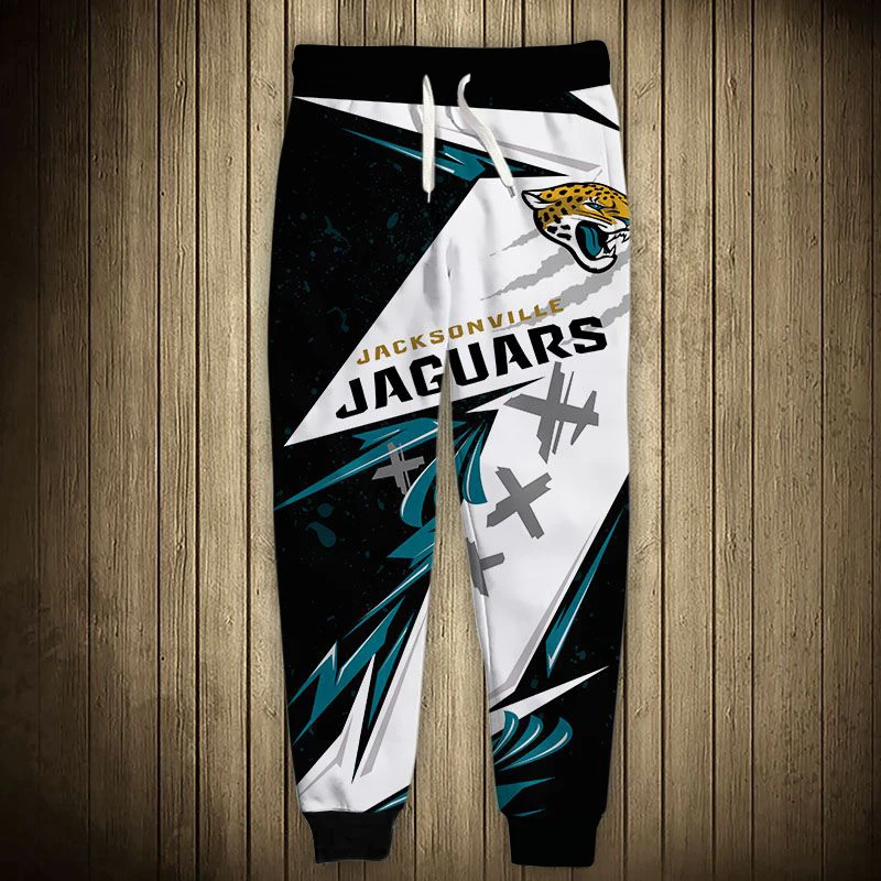 

Fashion Jacksonville Men's casual Jaguars pants Stitching design green flower cartoon animal print 3D sweatpants