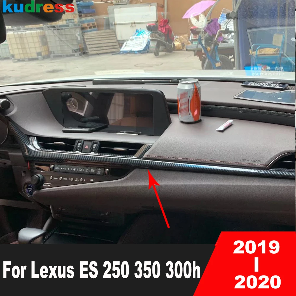 

Отделка центральной консоли автомобиля для Lexus ES 250 350 300h 2019 2020, аксессуары для интерьера из углеродного волокна, лента для формования панели приборной панели