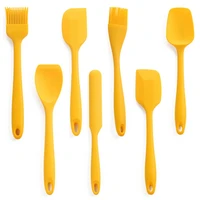 7 pcs silicone spatula set heat resistant spatula kitchen utensils set for cooking baking and mixing