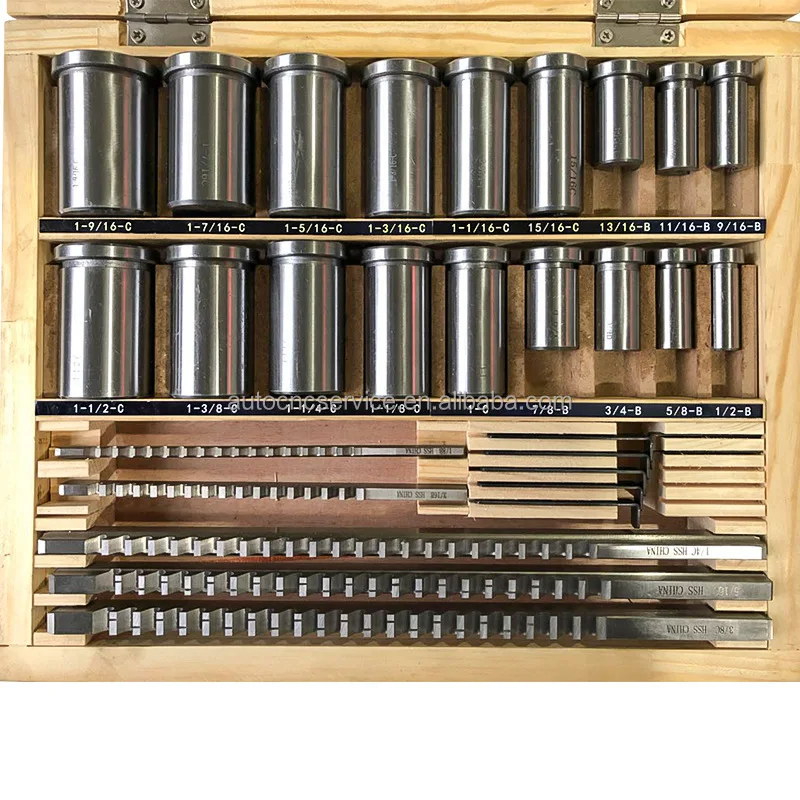 HSS Keyway Broach Tools дюймовый размер 1/8 'ɳ/32'' 5/32 'ɳ/16'' 1/4 'ɵ/16'' 1/2