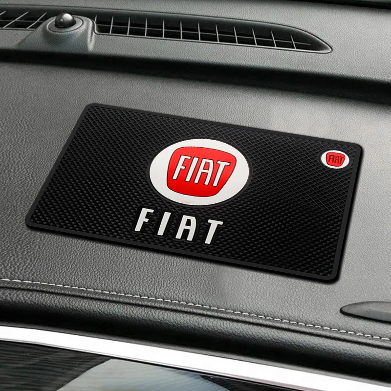 

Car Logo Non-Slip Mat Auto Silicone Interior Dashboard Phone Anti-Slip Storage Pad For Fiat Punto Stilo Ducato Palio Bravo Doblo