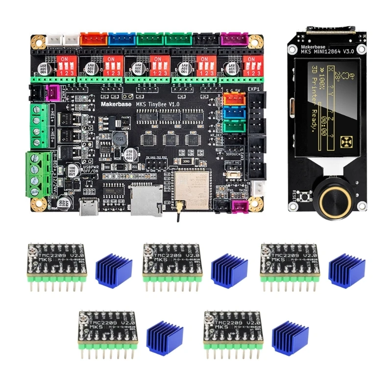 

MKS TinyBee V3 ESP32 Wifi Controller 3D Printer WIFI Motherboard Controller Support Mini12864 RGB LCD Marlin2.0 Klipper F19E