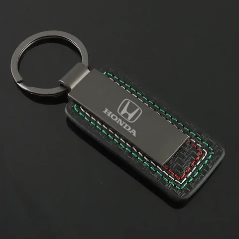 Брелок с логотипом автомобиля, брелок из углеродного волокна, держатель для ключей для Honda CRV Civic City Odyssey Accord HRV Insight Elysion CRZ Fit Jade
