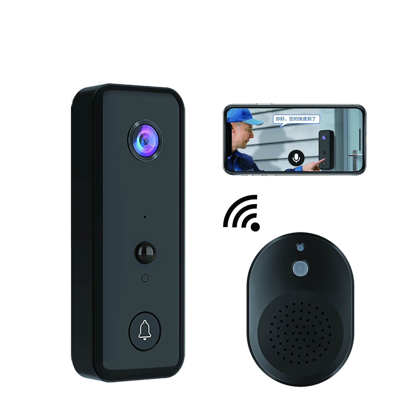Видеодомофон Aiwit 720P с облачным хранилищем, Wi-Fi, IP-камерой и функцией видеозвонка, система внутренней связи (art.: 3920d0b8dbddb) - 3920d0b8dbddb
