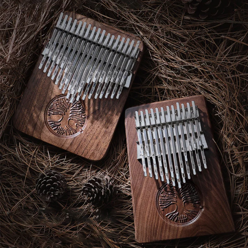 Профессиональная Калимба Для Большого Пальца 38 Клавиш 34 Дюйма Цельное Дерево