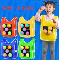 kids outdoor sport game props vest sticky jersey vest game vest waistcoat with sticky ball throwing toys for children sports toy