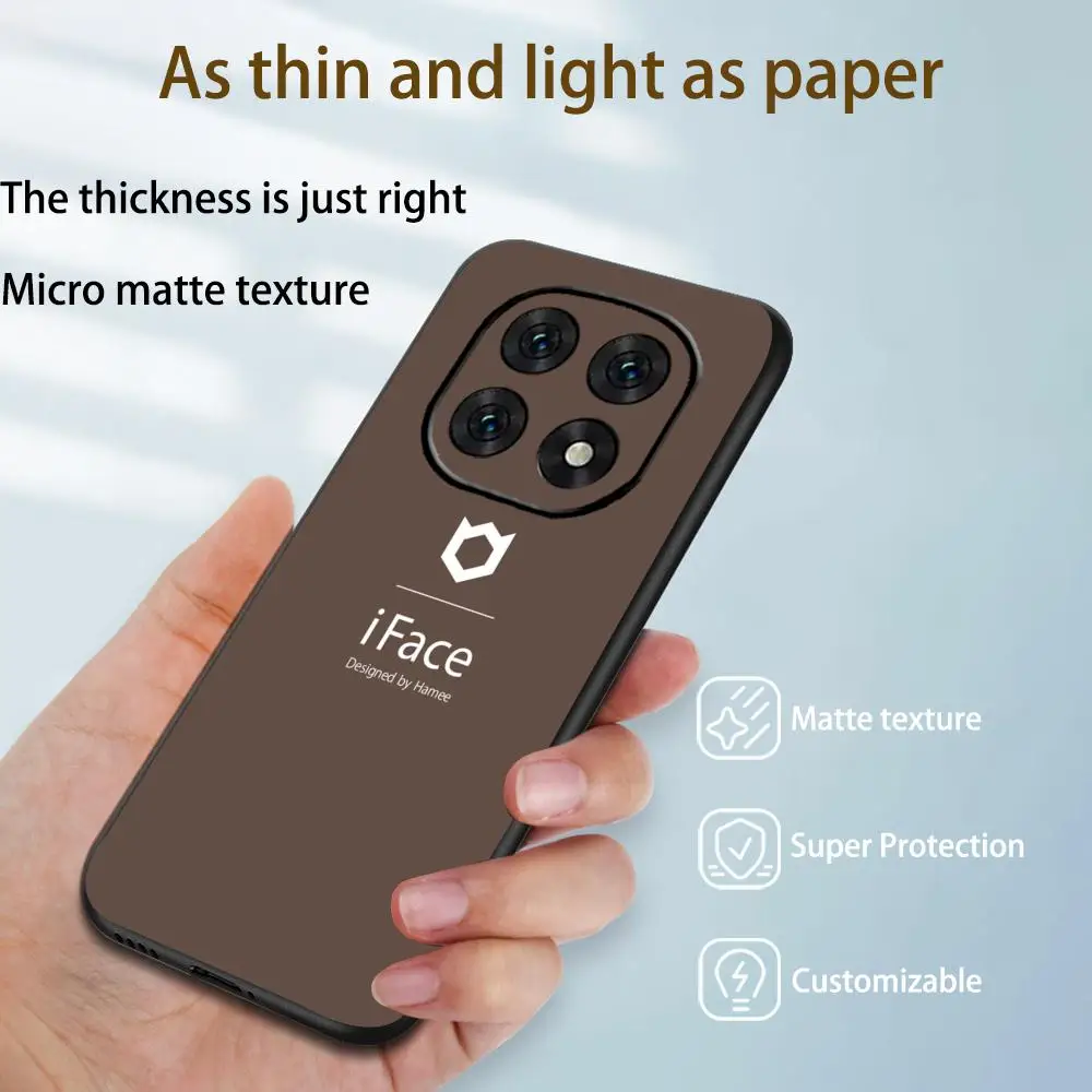 Фото Модный чехол для телефона с логотипом i-iFaceS, мягкий черный чехол для Redmi Note15 11 12 13 14Pro Plus S 5G 14C A3 №1