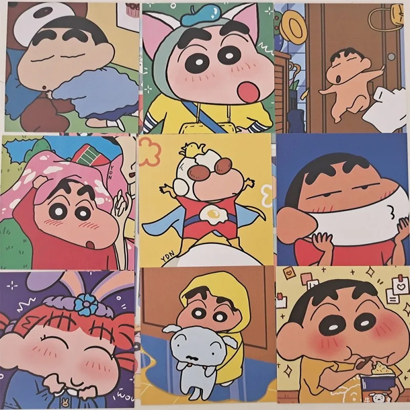 

New 50 Anime Crayons Small New Stickers Hand Account Decorative Stickers Stationery Box Self-adhesive Waterproof Stickers