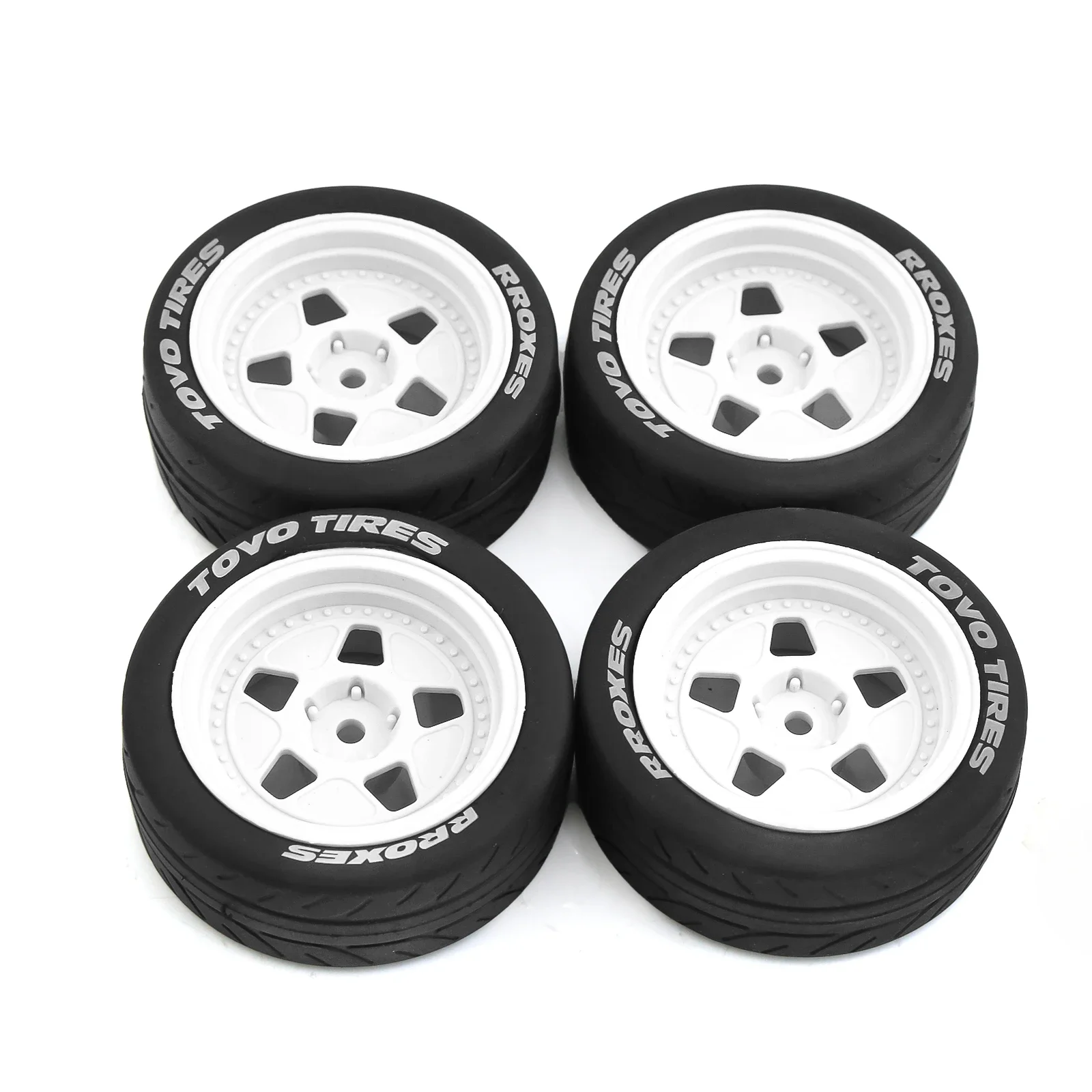 4 шт. резиновые шины для Tamiya TT01 TT01E TT02 TT02B TA06 XV01 XV02 PTG-2 1/10