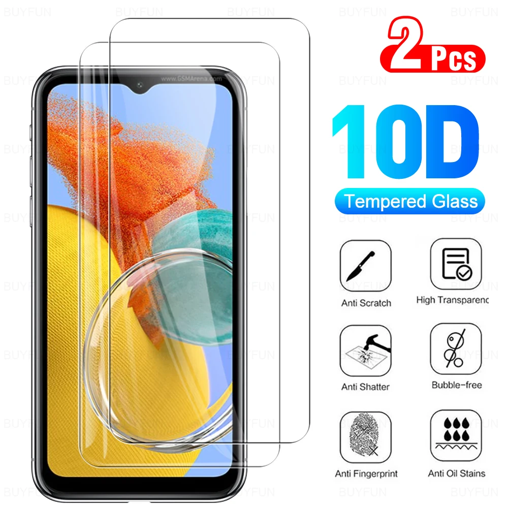 

2PCS Full Cover Tempered Screen Glass For Samsung Galaxy M14 M54 M04 A24 4G A34 5G A14 A04 A54 A52 A52s M23 M31 M31s M32 M51 M52