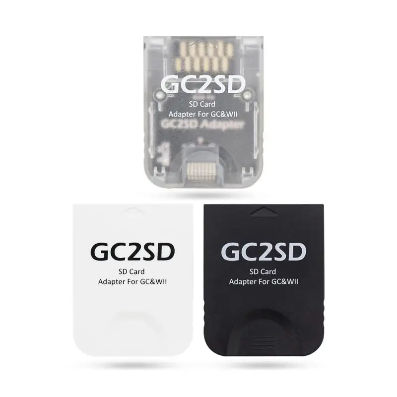 Convenient Memory Card Adapter For Gamecube Wii Gc2sd Card Adapter Portable For Gamer Black Tf Card Reader