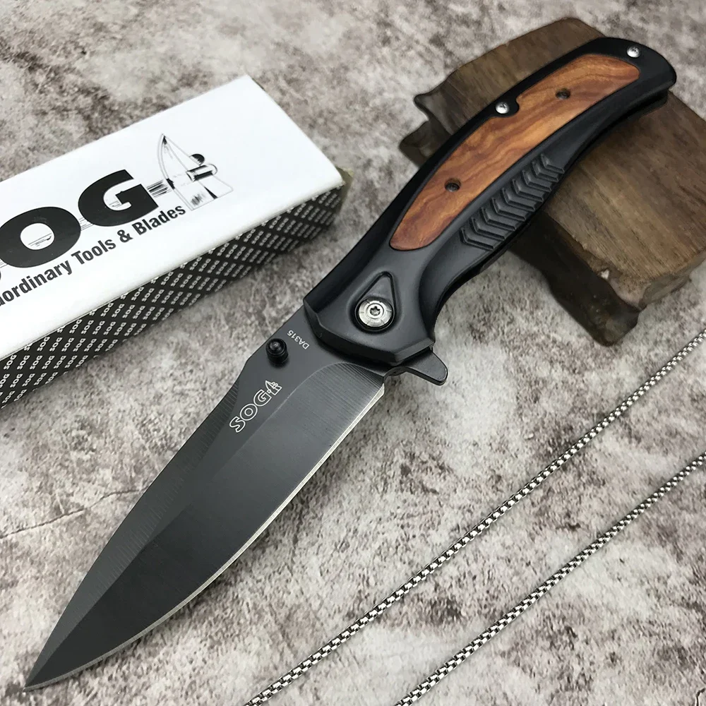 

RU Stock SOG DA315 Tactical Survival Knives Flipper Pocket Knife Hunting Camping Edc Self Defense Outdoor Steel Folding Knife