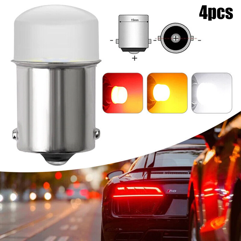 

4Pcs LED Car Light 1156 12V Brake Stop Bulb Signal Turn Reverse Tail Lamp Car Accessories Durable Turn Signal Lights