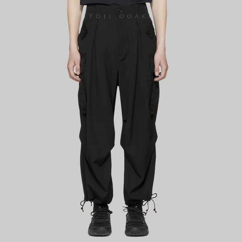 

drawstring Multi-pocket cargo pants Shawn Yue wide-leg pants