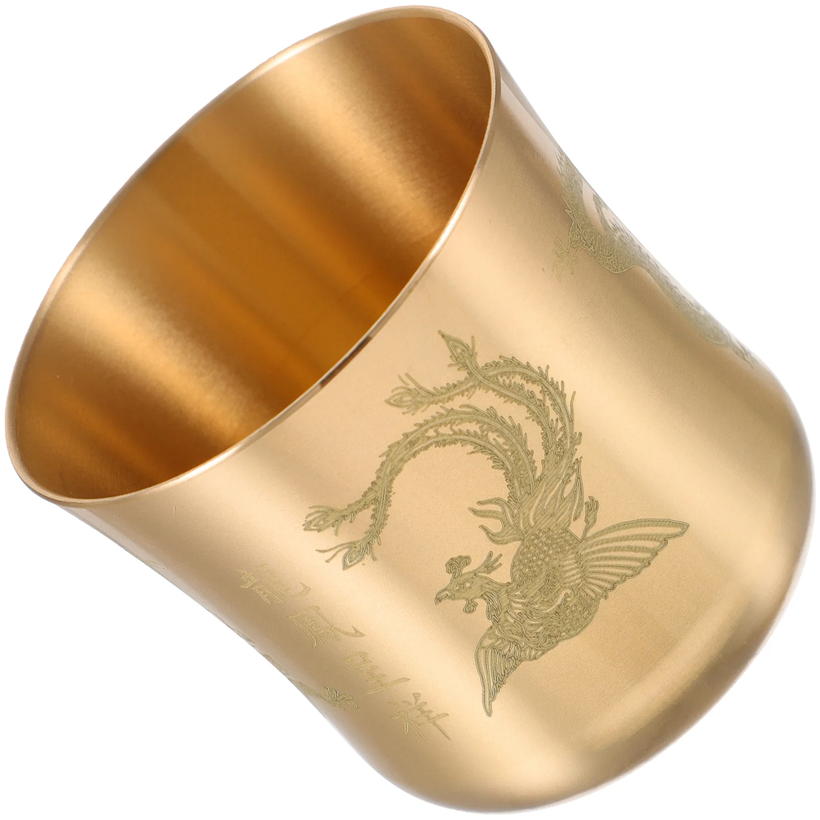 

Small Teacup Office Decore Kungfu Desktop Chinese Style Copper Household Tearoom Teaware Retro