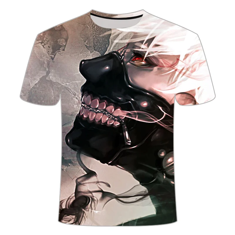 Футболка мужская в стиле аниме Токийский Гуль смешная уличная одежда Харадзюку