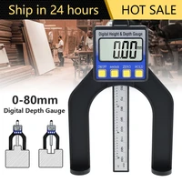 digital depth caliper gauge digital tread gauge lcd magnetic self standing aperture 0 80mm hand routers tool parts dropshipping