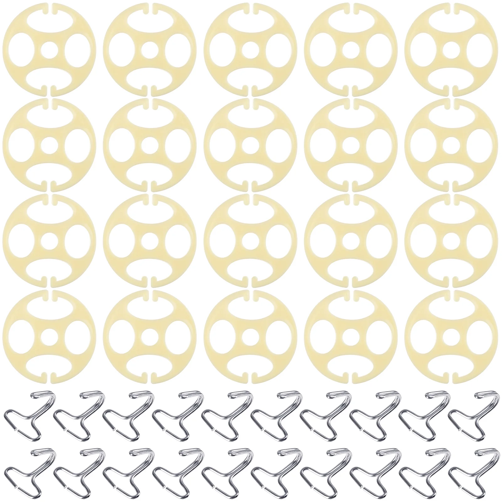 

40PCS Car Seat Cover Plum Plate Metal Hook Plastic Card Fixed Chuck Plastic Fastener For Car Seat Replacements Accessories