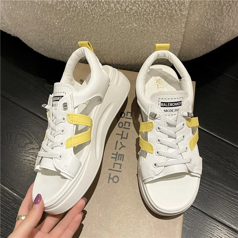 

Women's Casual Sports Sandals 2023 Summer New Style Fashion Hollow Out Thick Heel Baotou Versatile Comfortable Sneakers Women